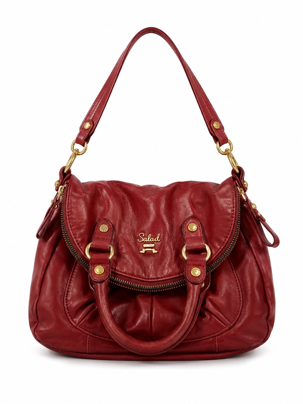 Red Leather Satchel for Women #y2k